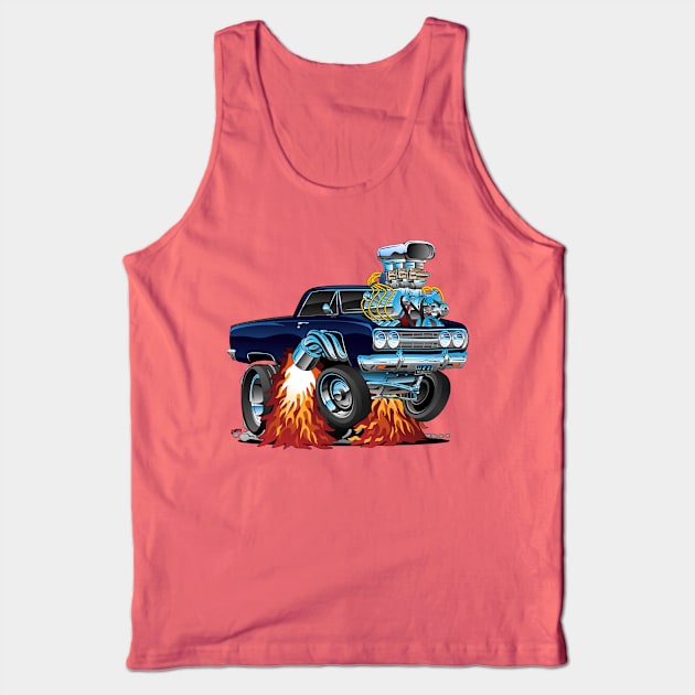 Classic Sixties Muscle Car Cartoon Tank Top by hobrath